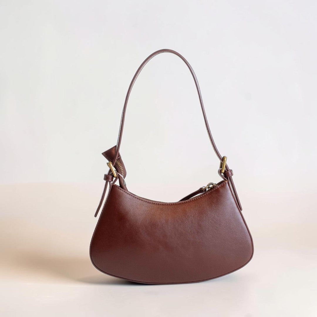 Borsa a Spalla Donna in Pelle Bourdeaux