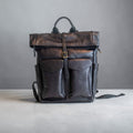 Zaino in Pelle Grande Nero