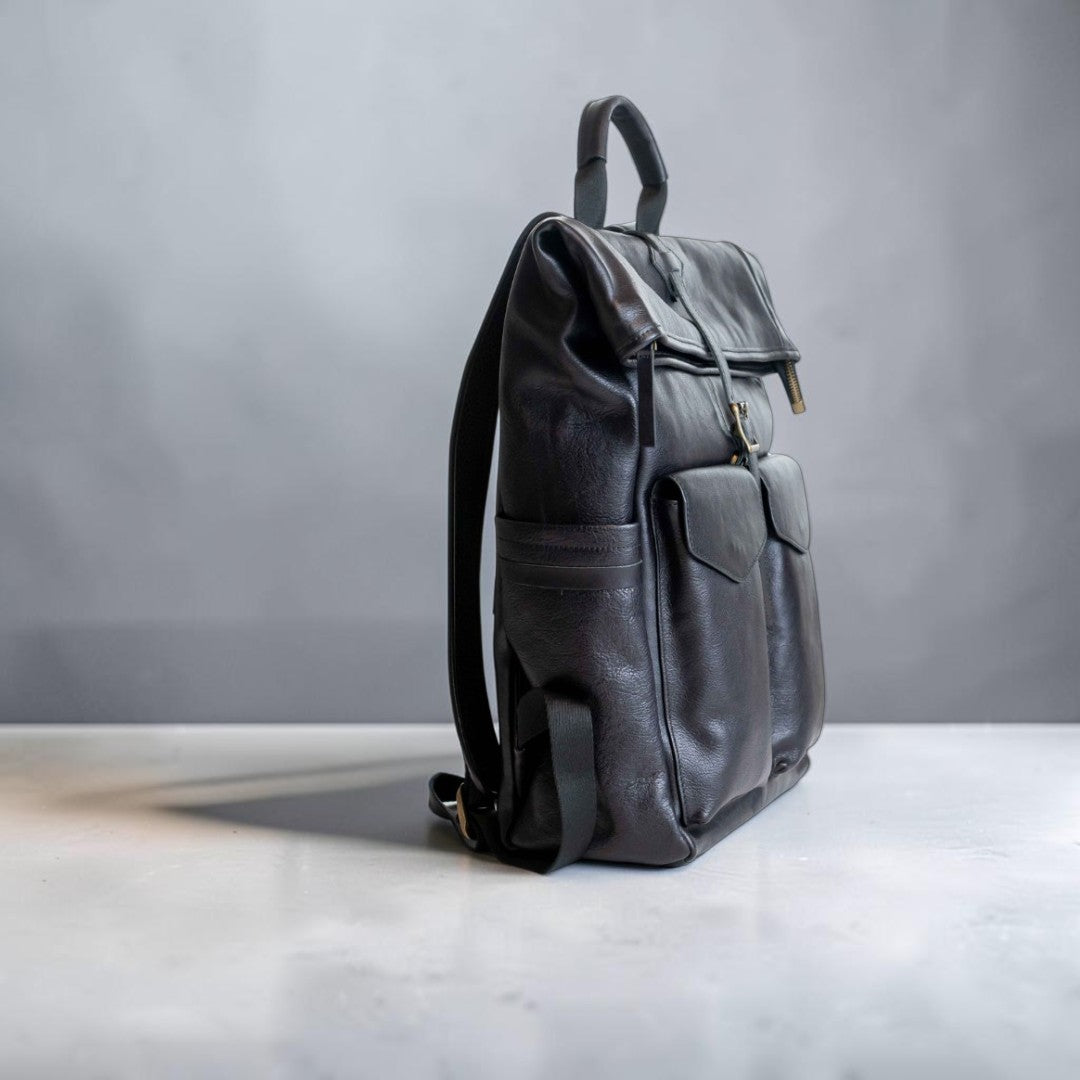 Zaino in Pelle Grande Nero