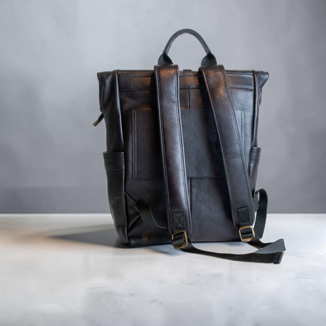 Zaino in Pelle Grande Nero