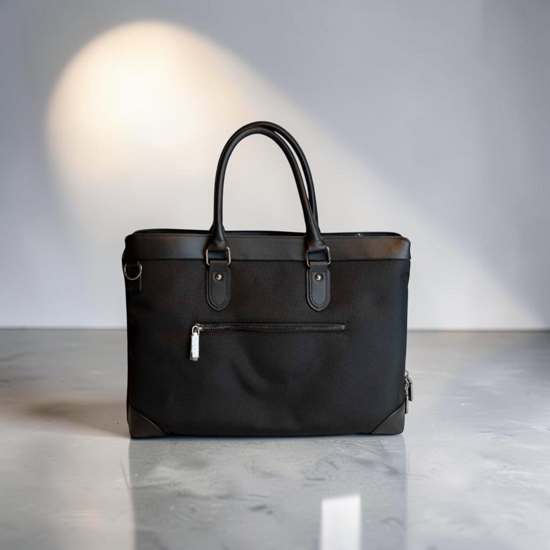Borsa Business Tessuto in pelle Nera