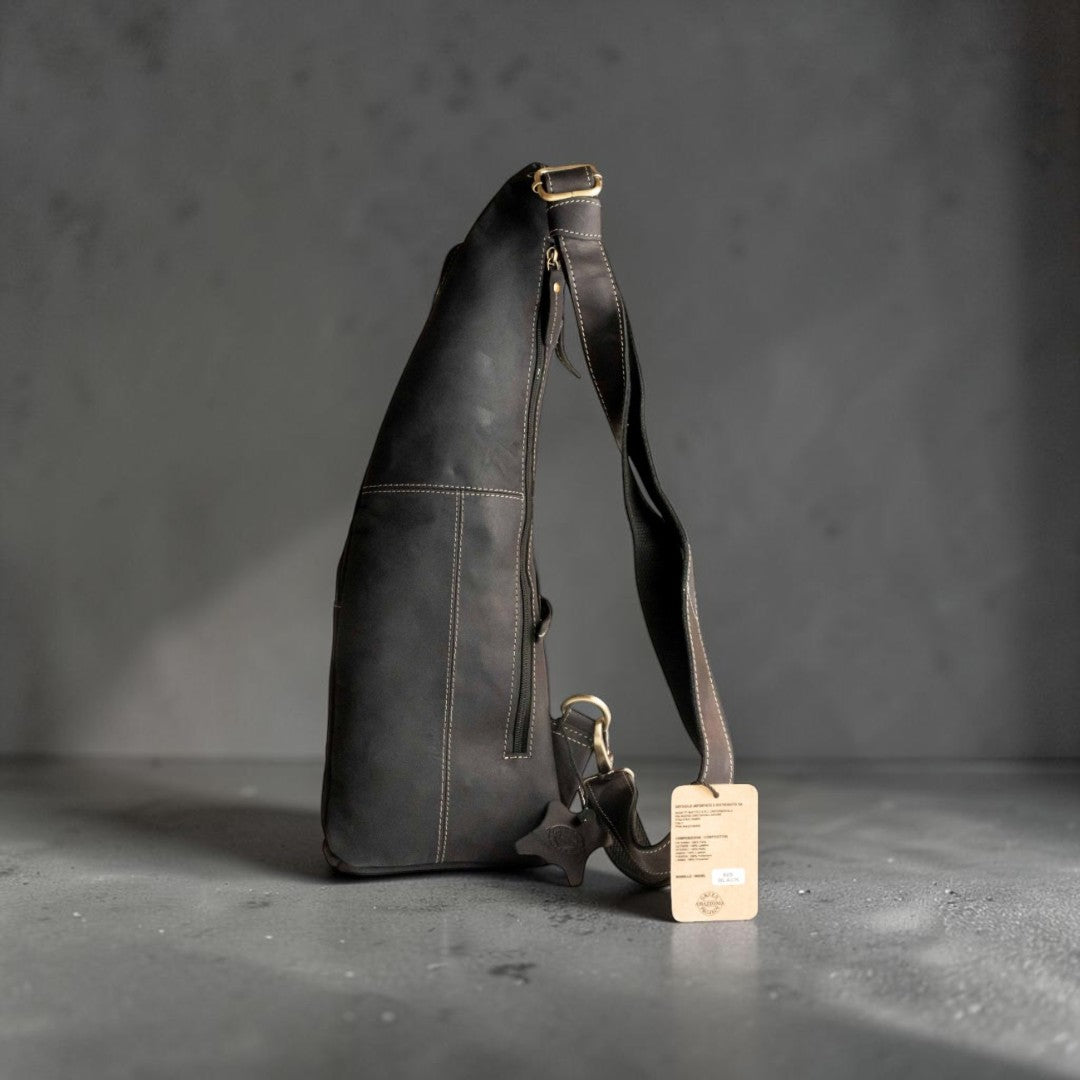Monospalla in Pelle Nero