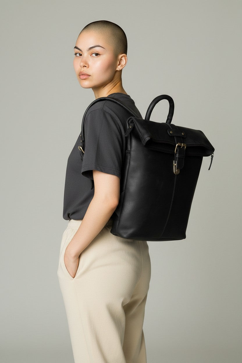 Zaino Classico in Pelle Nero