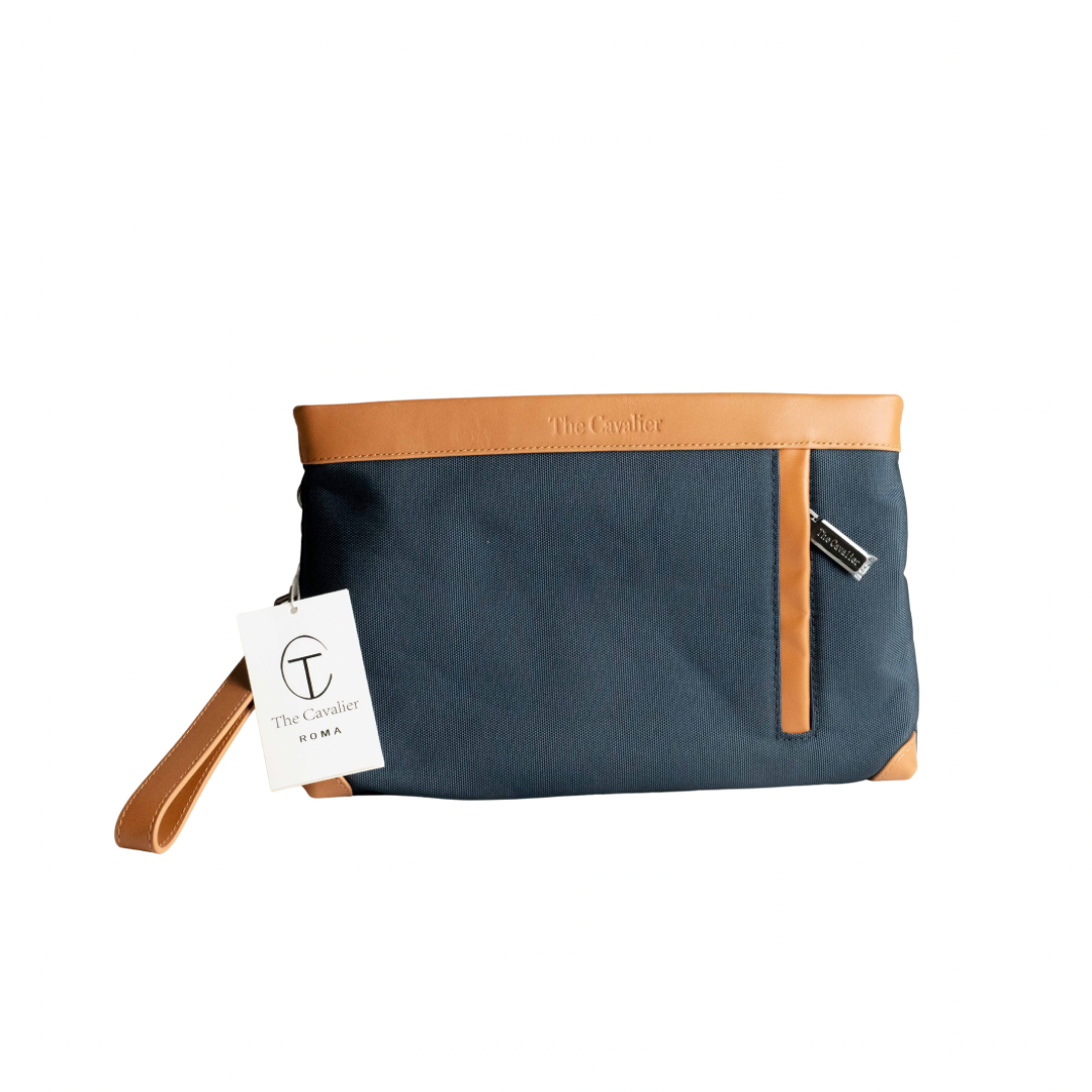 Pochette in Tessuto e Pelle