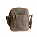Borsello Doppia Zip in Pelle