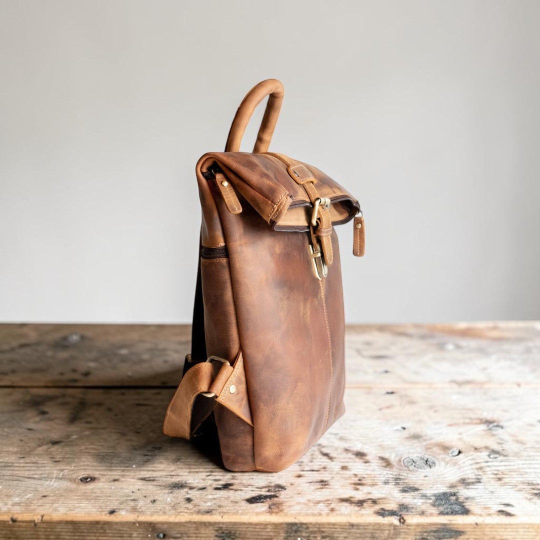 Zaino Classico in Pelle Cuoio